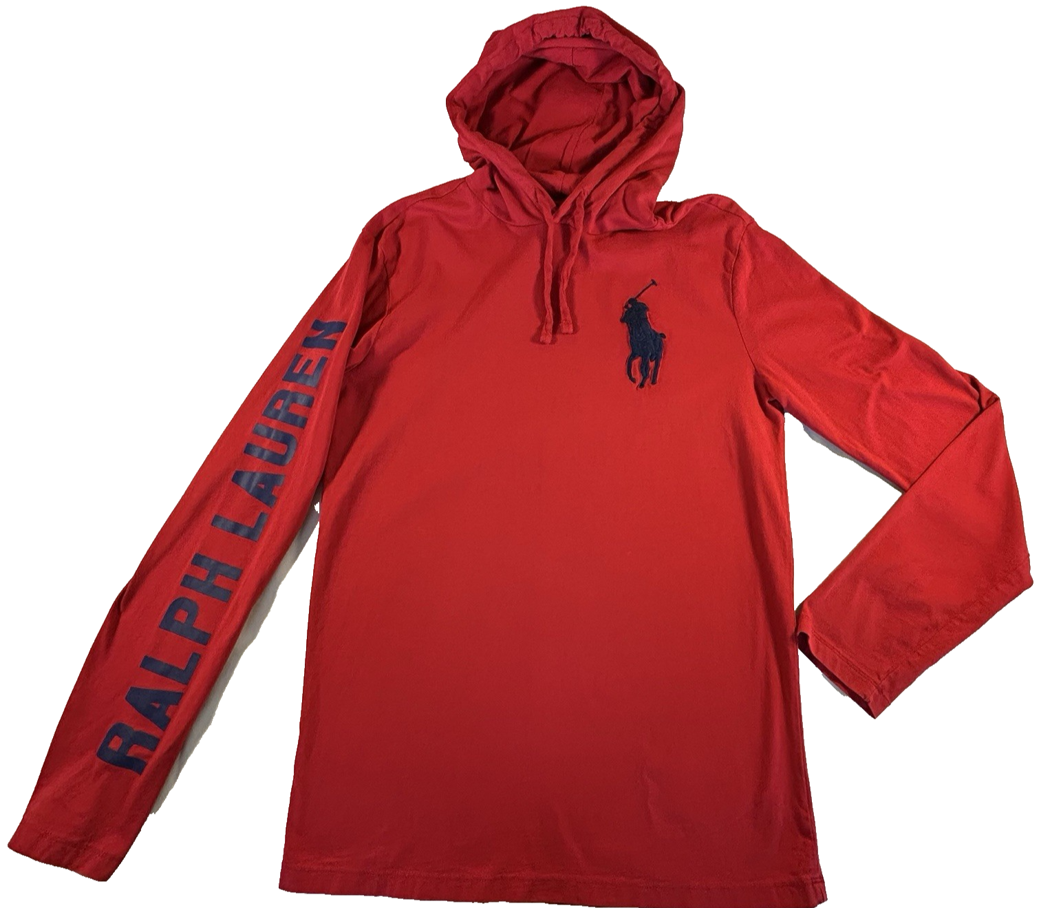 Polo Ralph Lauren leggera manica lunga ricamata pony felpa con cappuccio uomo small