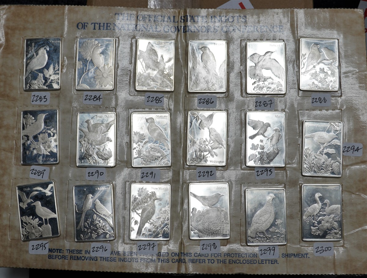 Franklin Mint Oklahoma Scissor-tailed flycatcher Rosa 925 Silver