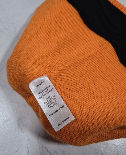 Nobull Waffle Knit Beanie Hat One Size Wool Blend Orange - Picture 7 of 7