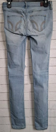 Hollister Jeans Lot of 3 Juniors Size 0L 1L 1R Blue Denim Skinny Distressed Crop - Picture 8 of 14