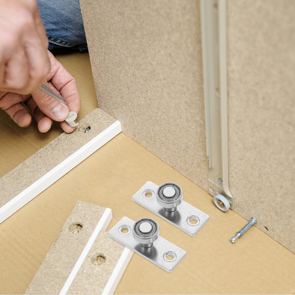 2pcs Sliding Hardware Component Sliding Doors Wheels Wardrobe
