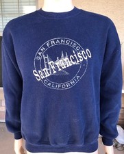Vintage San Francisco 50/50 Crewneck Sweatshirt College House USA Made Size XL