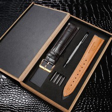 Genuine Crocodile Alligator Leder Uhrenarmband Armband Strap Deployment Clasp