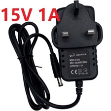 Image of 15V 1A AC/DC Power Supply Adapter 5.5mm*2.1mm Jack UK plug Converter Charger