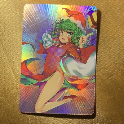 Tatsumaki ONE-PUNCH Man Goddess Anime ACG Doujin Waifu Holo Card Tornado XSMAS