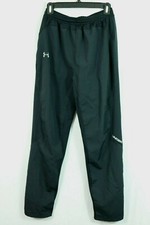 Under Armour Cold Gear Sweat Pants Boys Medium Black Drawstring Ankle Zip