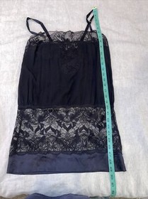 La Perla Black Peek A Boo Lace Nightgown Size Small