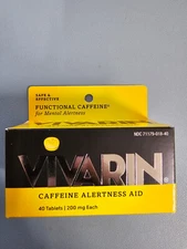 Vivarin Caffeine Alertness Aid 200 mg Tablets Helps Mental Alertness 40 Count