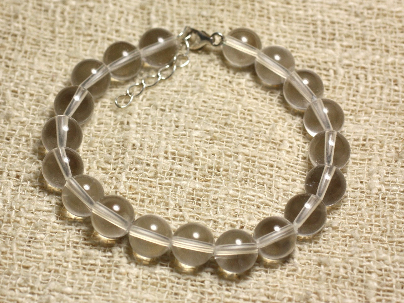 Bracelet en Argent 925 et cristal de roche quartz, le cadeau d'anniversaire idéal