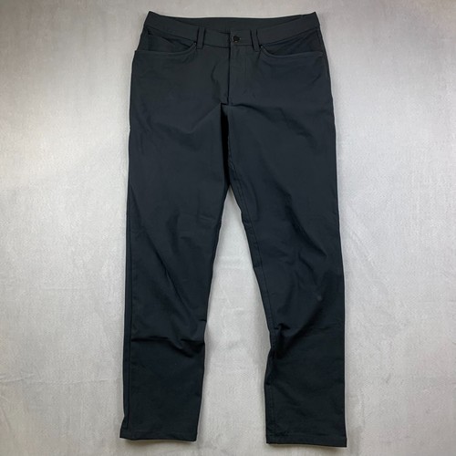 Lululemon Mens 32 Black Chino ABC Pant Classic Tapered Warpstreme Slim Fit 32x31