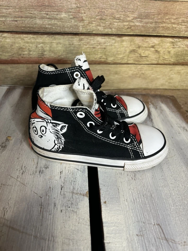 Zapatillas deportivas Converse Dr Seuss Cat In The Hat para niños pequeños talla 10 Foto 2 de 4