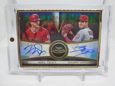 2019 Topps Gold Label Dual Auto Shohei Ohtani Mike Trout 1/5 Angels From Japan