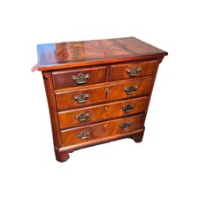Vintage Reproduction Georgian Flame Mahogany Hall Console & Shoe Store. Del Poss