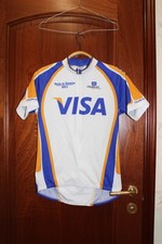 Vintage IBM EMC Endava Owayo Paris To Geneva 2011 Visa Team cycling jersey shirt