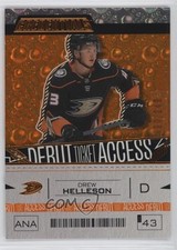 2023 Upper Deck Credentials Debut Ticket Access Orange /249 Drew Helleson 1l64