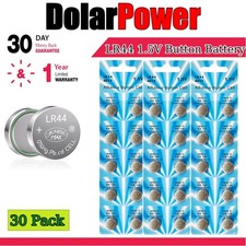 30 Pcs AG13 LR44 A76 357 357A LR1154 SR1154 SR44 1.5V Button Battery Coin Cell