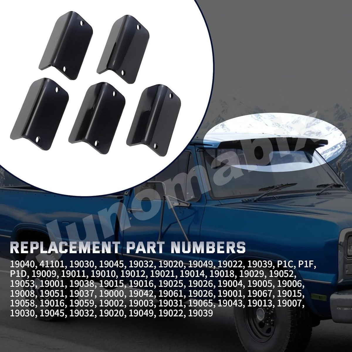 For Cab Moon Visors Sunvisor Light Lens Lenses Hardware HD Kit
