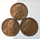 1928 P, D, S, Lincoln Wheat Cent, Penny, Fine Condition