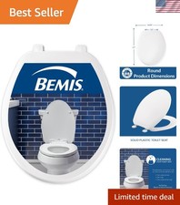 Durable Lightweight White Toilet Seat with Top-Tite Hinges for Quick Install