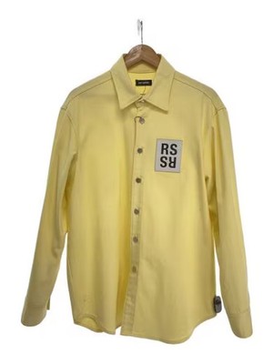 RAF SIMONS/Jacket/M/Cotton/Yellow/Solid/Slim Fit Denim Shirt/192-241