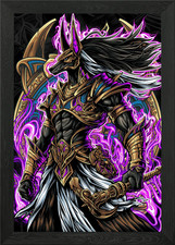 anubis egyptian god Framed Wall Art Poster Canvas Print Picture
