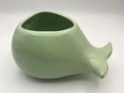 VINTAGE CELERY GREEN STONEWARE SMILEY FACE WHALE PLANTER 7" — photo 10