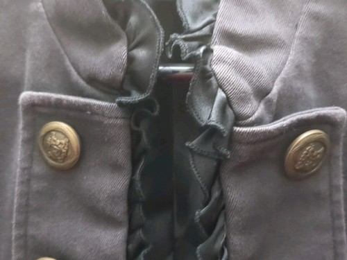 Giacca donna Stoosh taglia M blazer orlo arricciato bottoni stile steampunk - Foto 13 di 13