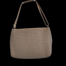 Vintage Whiting And Davis Metal Mesh Taupr Crossbody Bag