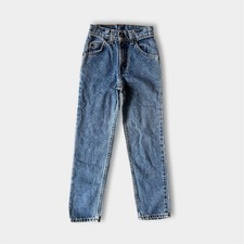 Vintage Levi's 505 Classic Fit Slim Orange Tab Blue Jeans Kids 10 USA