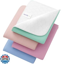 Incontinence Bed Pads - 4 Pack 34" x 36" Reusable Waterproof Mattress Protect