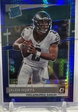 2020 Panini Donruss Optic - Rated Rookies Jalen Hurts #164 Blue Hyper Prizm (RC)