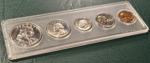 1961 Phila US Mint 5-Coin PROOF Set 90% Silver In Whitman Holder Bright BU - Picture 3 of 3
