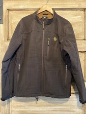 HOOEY – Men’s Soft shell Jacket (Brown / Tan ) Size Large Adjustable Waist