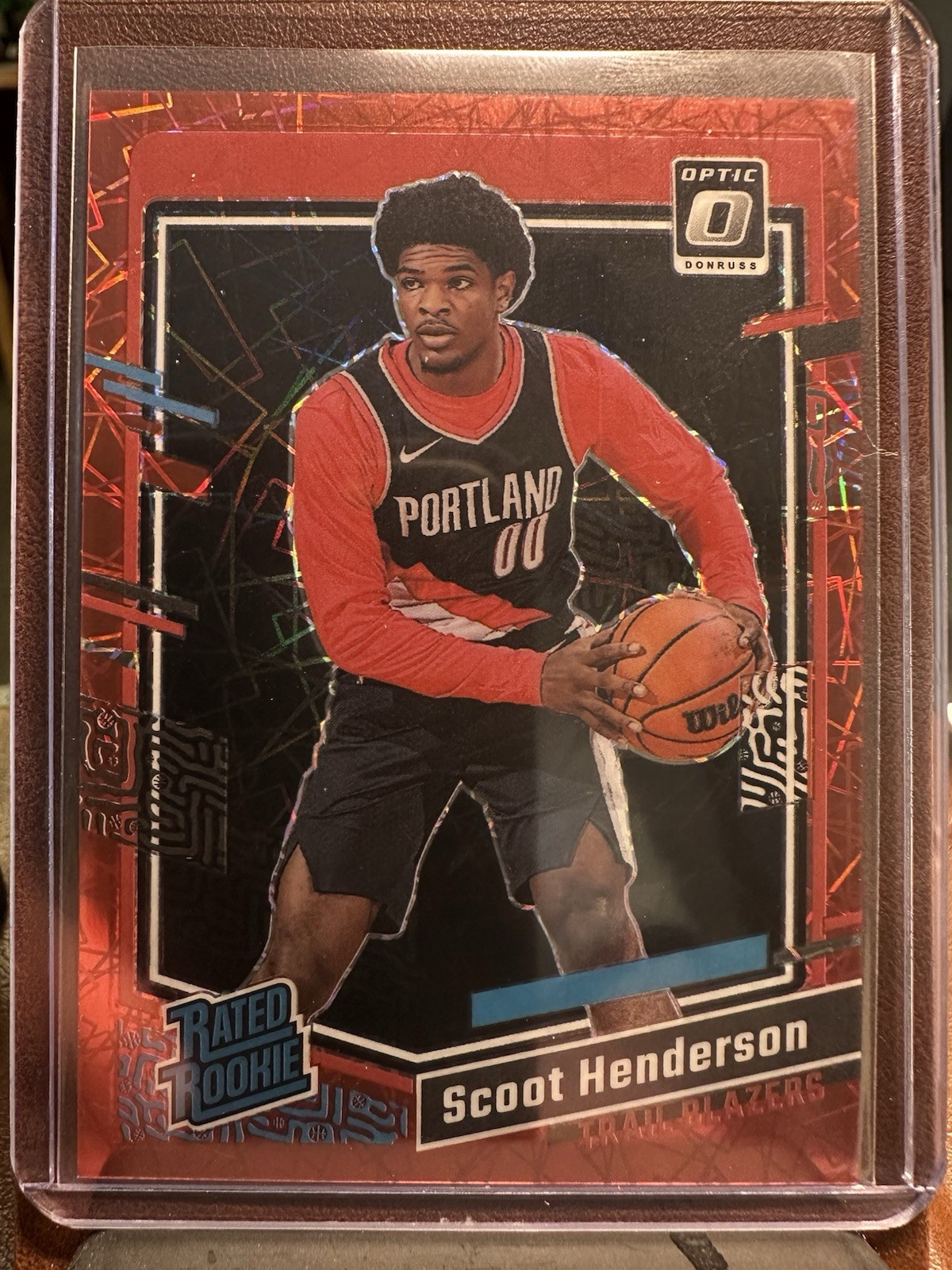 2023-24 Panini Donruss Optic #239 Scoot Henderson Red Velocity Prizm RC /299 SP