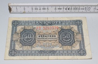 Geldschein / Banknote 50 Pfennig 1948 Deutsche Notenbank SBZ