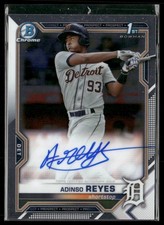 2021 Bowman #CPA-ARE Adinso Reyes Chrome Prospect Autographs