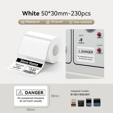 Label Maker Tape 50x30 mm 2 x 1.18" Thermal Sticker for NIIMBOT B1 B21 B3S