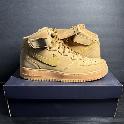 Nike Air Force 1 Mid Flax Brown Nubuck DJ9158-200 Men's Sneaker INSANELY CLEAN!
