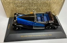 IXO MODELS MUSEUM SERIES #MUS046 NEW 1932 DELAGE D8SS FERNANDEZ DARRIN BLUE CONV