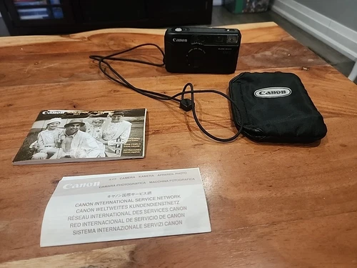 Canon Sure Shot MAX 38mm 1:3.5 Point and Shoot Camera w/Case + Manuals