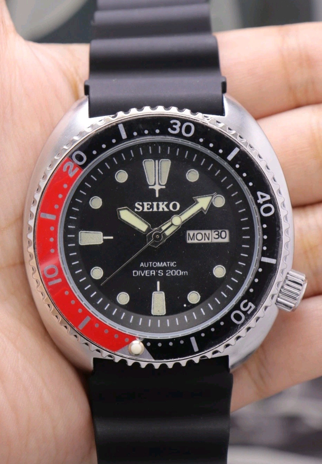 SEIKO SCUBA DIVERS 'TURTLE' DATE AUTOMATIC BLACK … - image 7