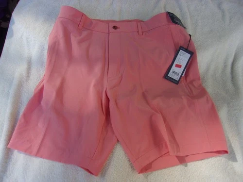 NWT Walter Hagen Golf shorts, mens 34 - 40, 9 ins., $70, coral (light orange)