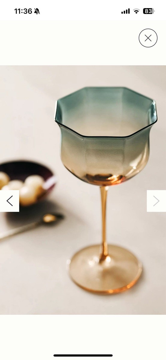 New The Met X Anthropologie Wine Glasses Set Of 2 - Sold Out Hard To Find |  eBay