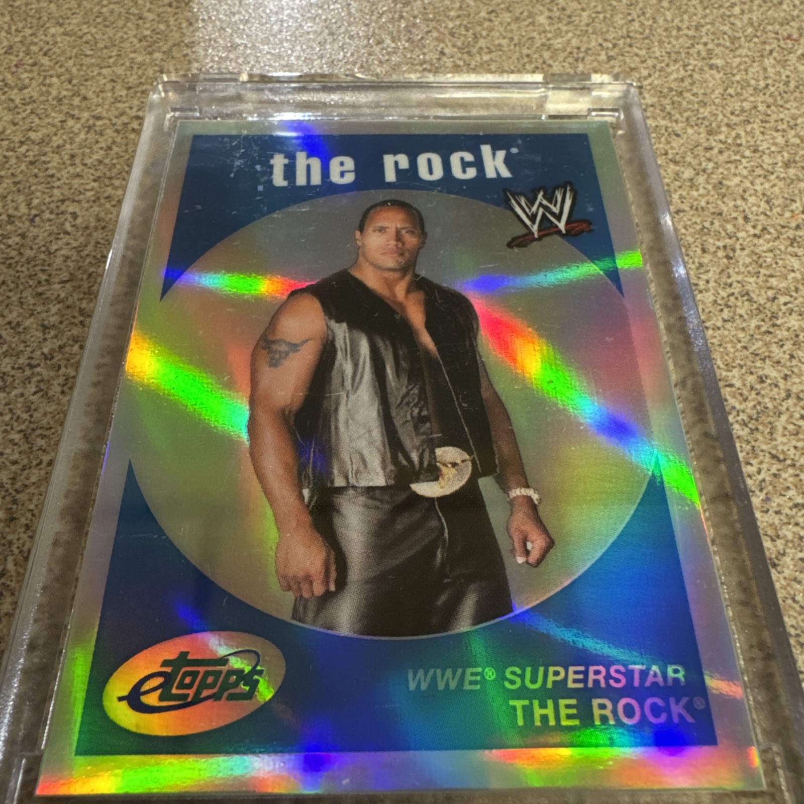 2007 eTOPPS The Rock Dwayne Johnson WWE SP #349/999 ETW-4 Topps Uncirculated view 8