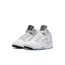 PRE SCHOOL JORDAN 5 RETRO WHITE/BLACK-METALLIC SILVER HQ7979-103-SIZE 2