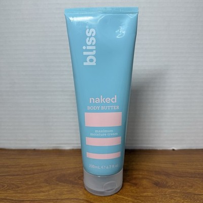 Bliss Body Butter, Naked , 6.7 fl oz (200 ml) NEW Maximum Moisture Cream