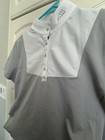 Gorgeous Equiline English Riding Show Shirt. XL . White Bib Light Gray. — photo 6