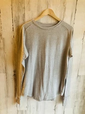 NWOT $58  Free People We The Free Arden Tee XS Gray Long Sleeve Boho