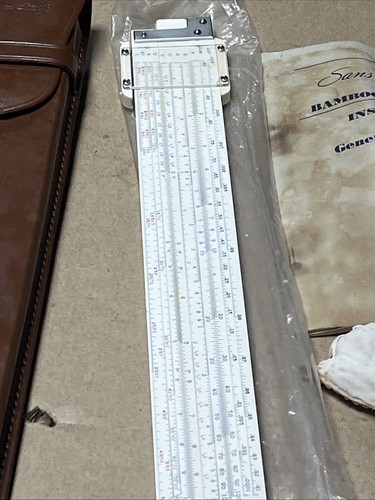 SANS AND STREIFFE MODEL#311 SLIDE RULE WITH LEATHER CASE - Picture 4 of 9