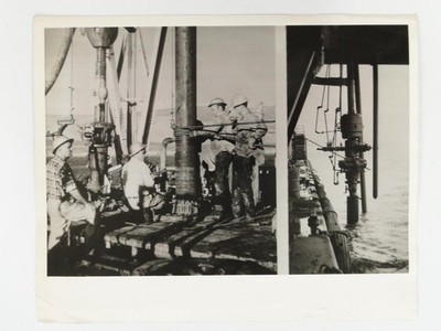 Mohole Project Cuss I Nola Offshore Deep Sea Oil Drilling US Navy 1959 Vintage Photo